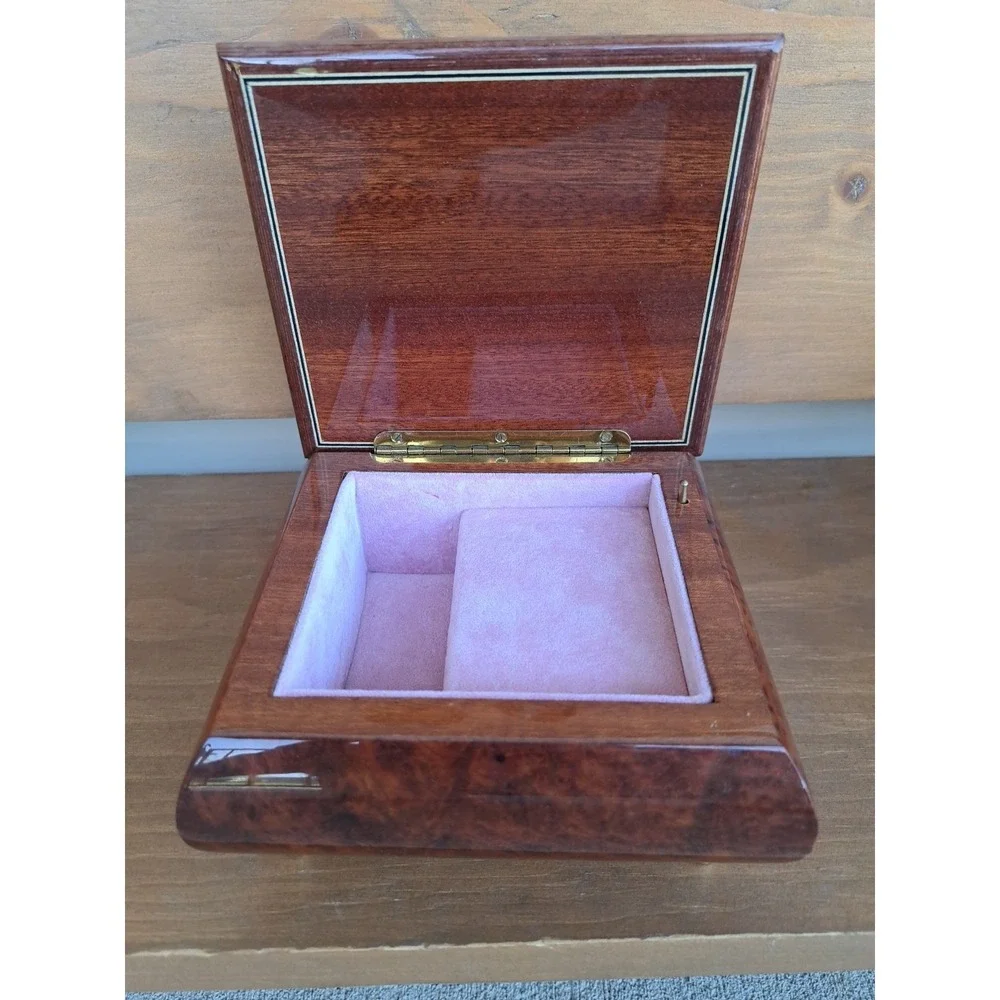Vintage Gabriella Sorrento Italy Inlaid Wood‎ Music Box Jewelry Case Handcrafted